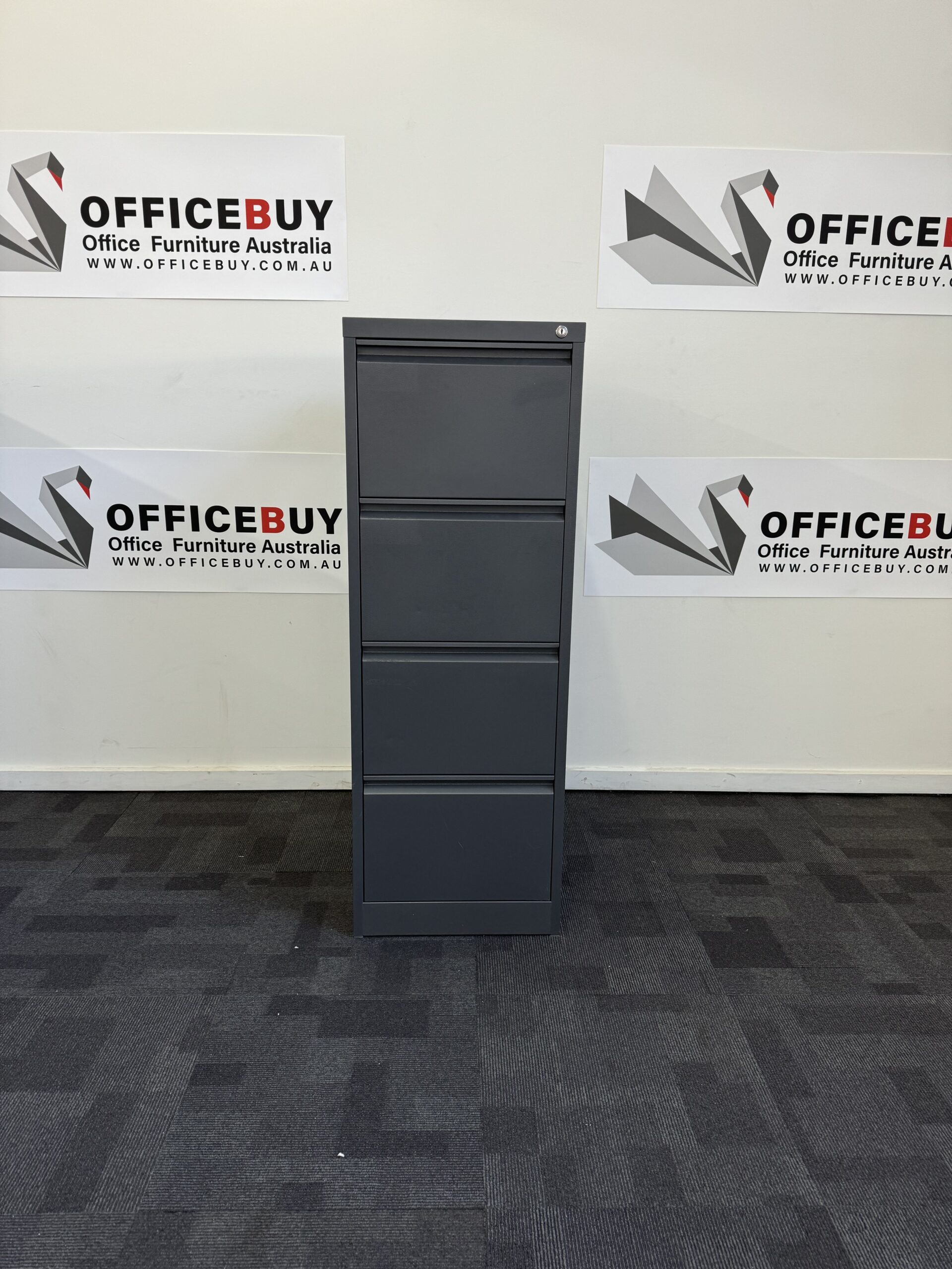 Second Hand Four Drawer Filing Cabinet Charcoal OfficeBuy