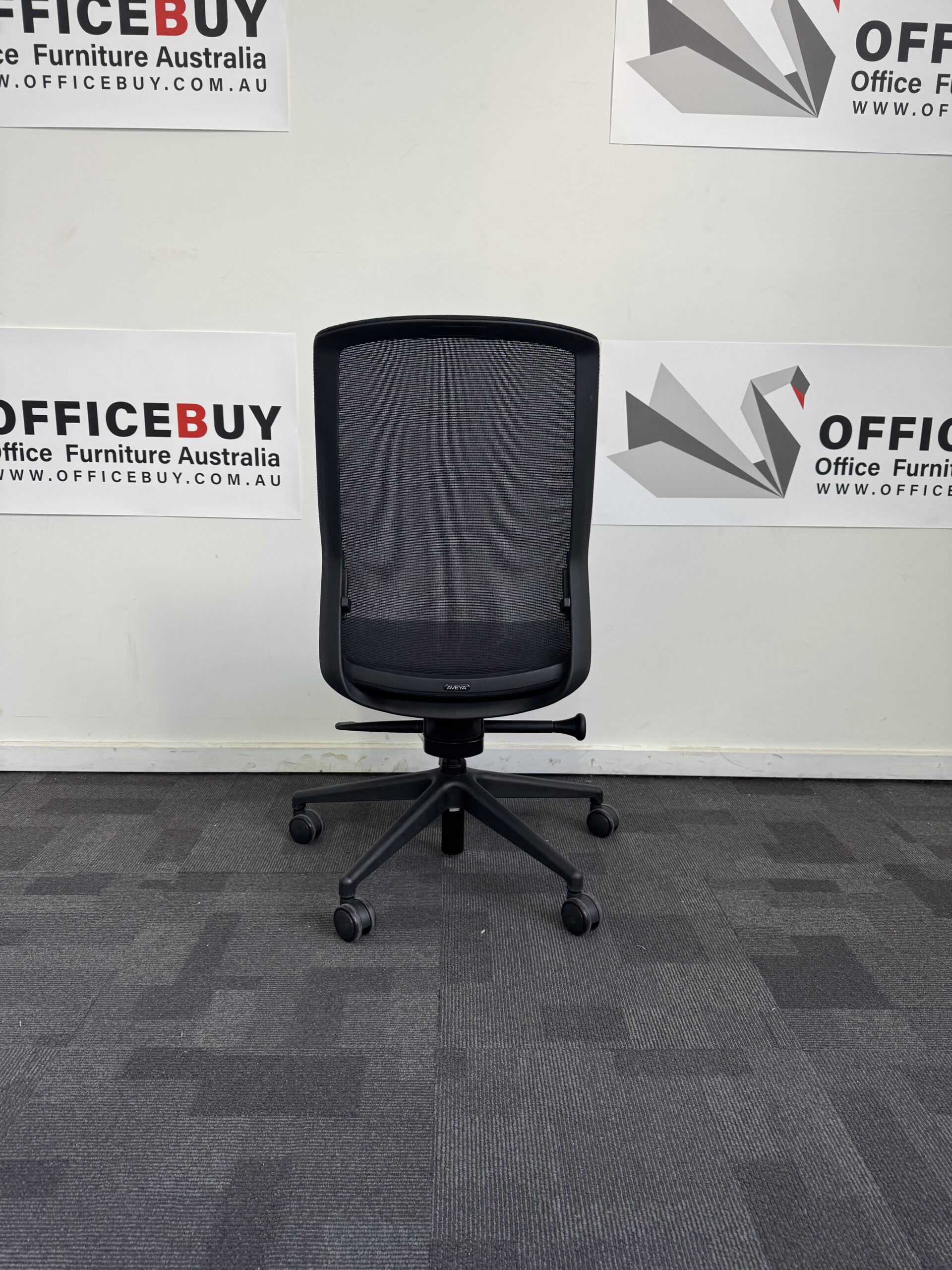 Second Hand High Back AVEYA Ergonomic Chair without ArmrestsBlack Mesh
