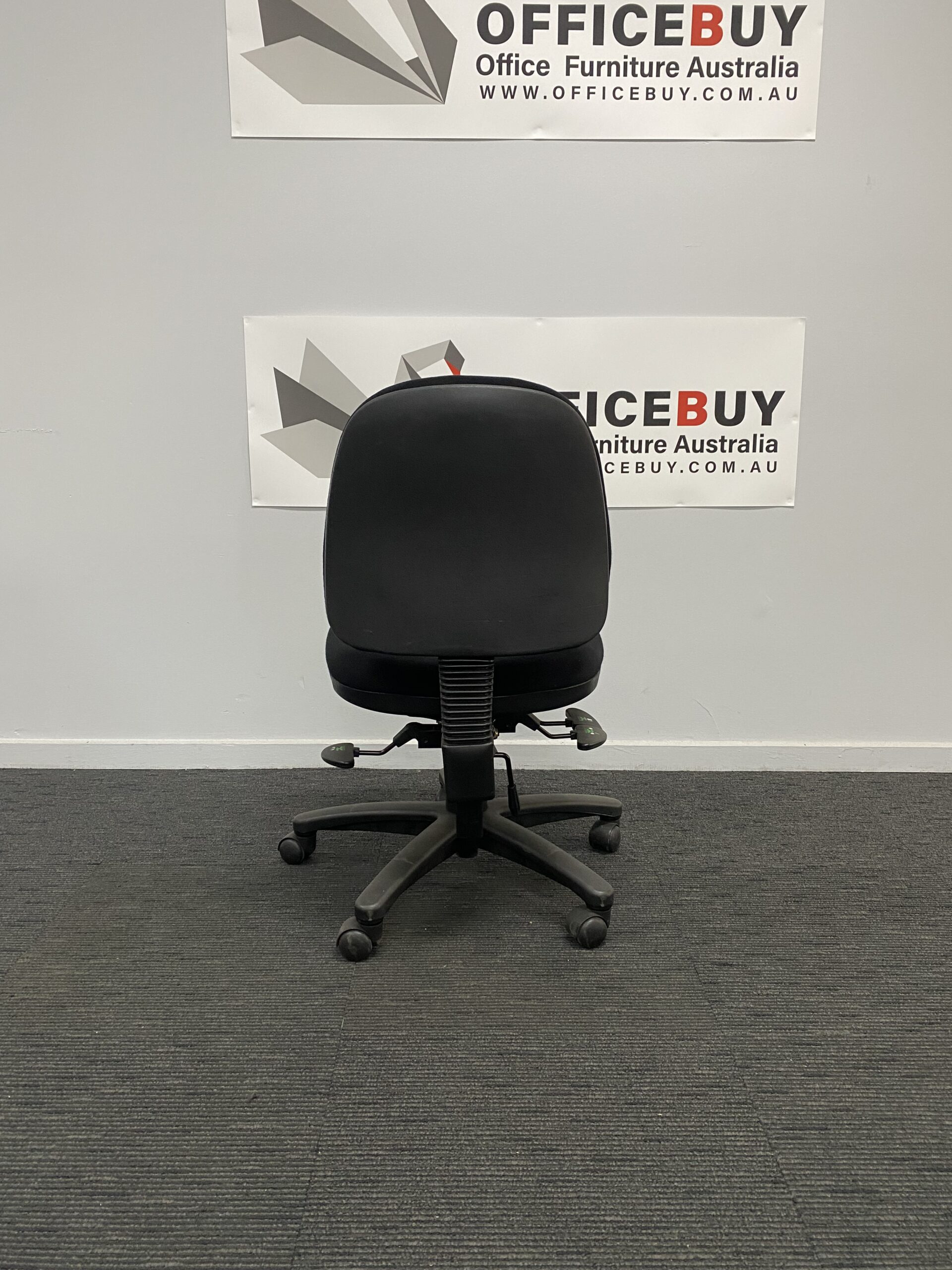 Second Hand Gas Lift Ergonomic Chair without ArmrestsBlack 4