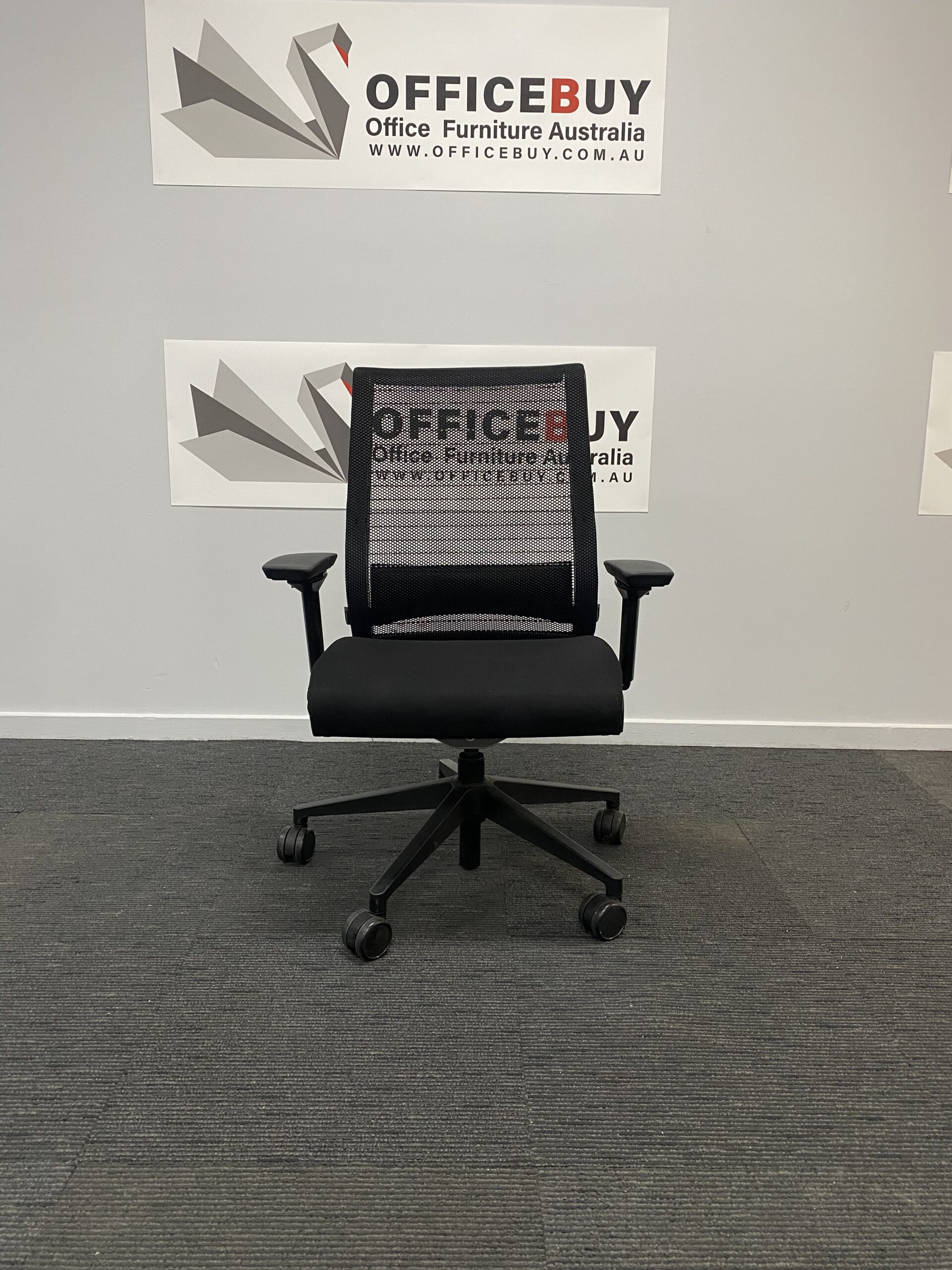 Second Hand Genuine Steelcase Think® Ergonomic Chair with Armrests OfficeBuy