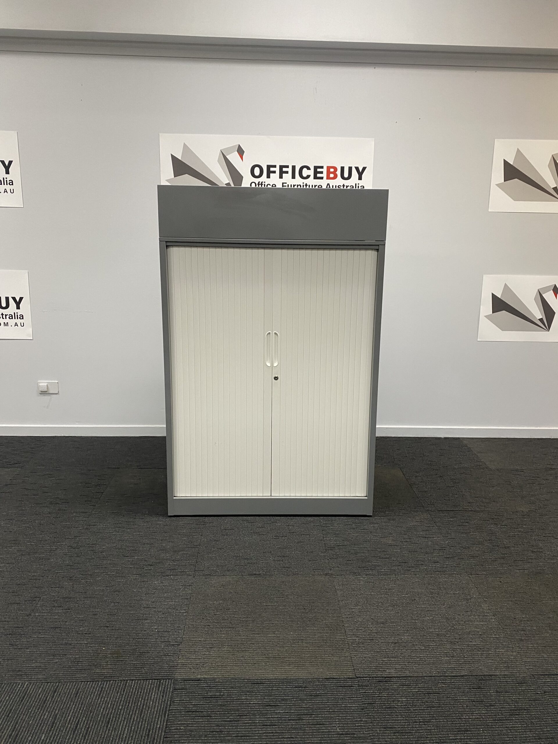 Second Hand Lockable Tambour with Planter Box OfficeBuy