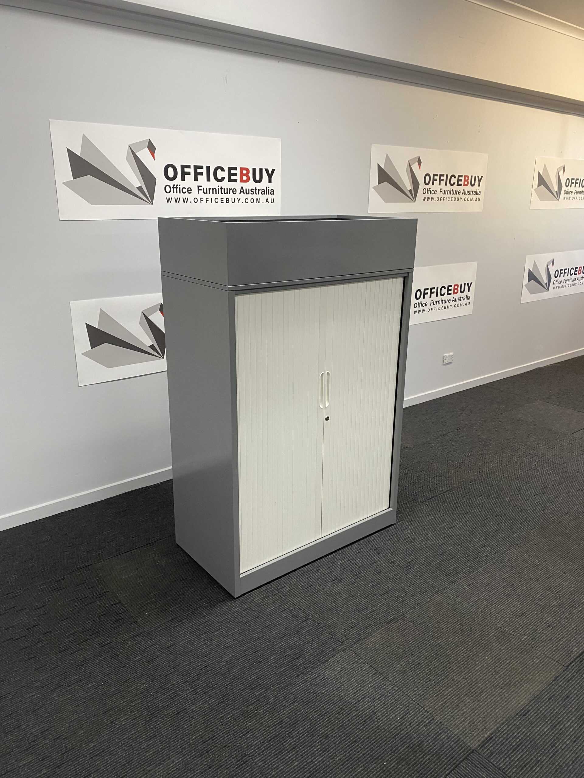 Second Hand Lockable Tambour with Planter Box OfficeBuy