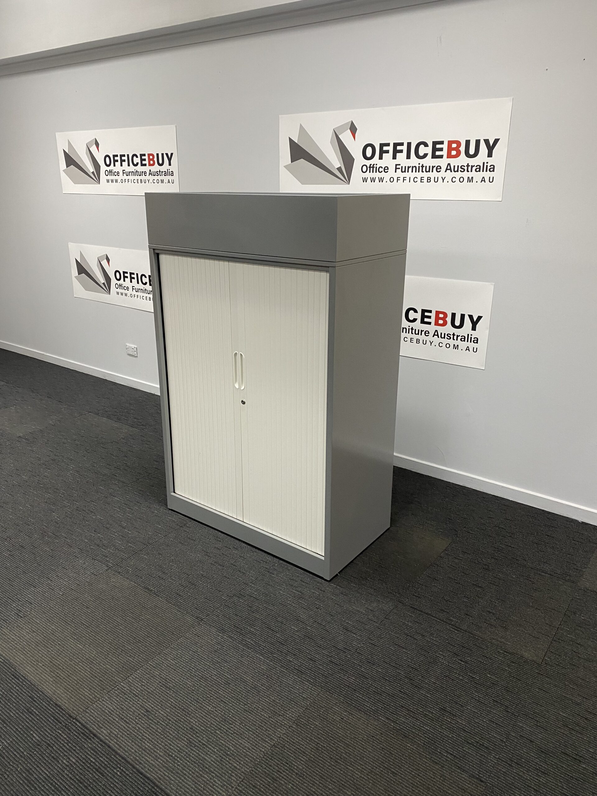 Second Hand Lockable Tambour with Planter Box OfficeBuy