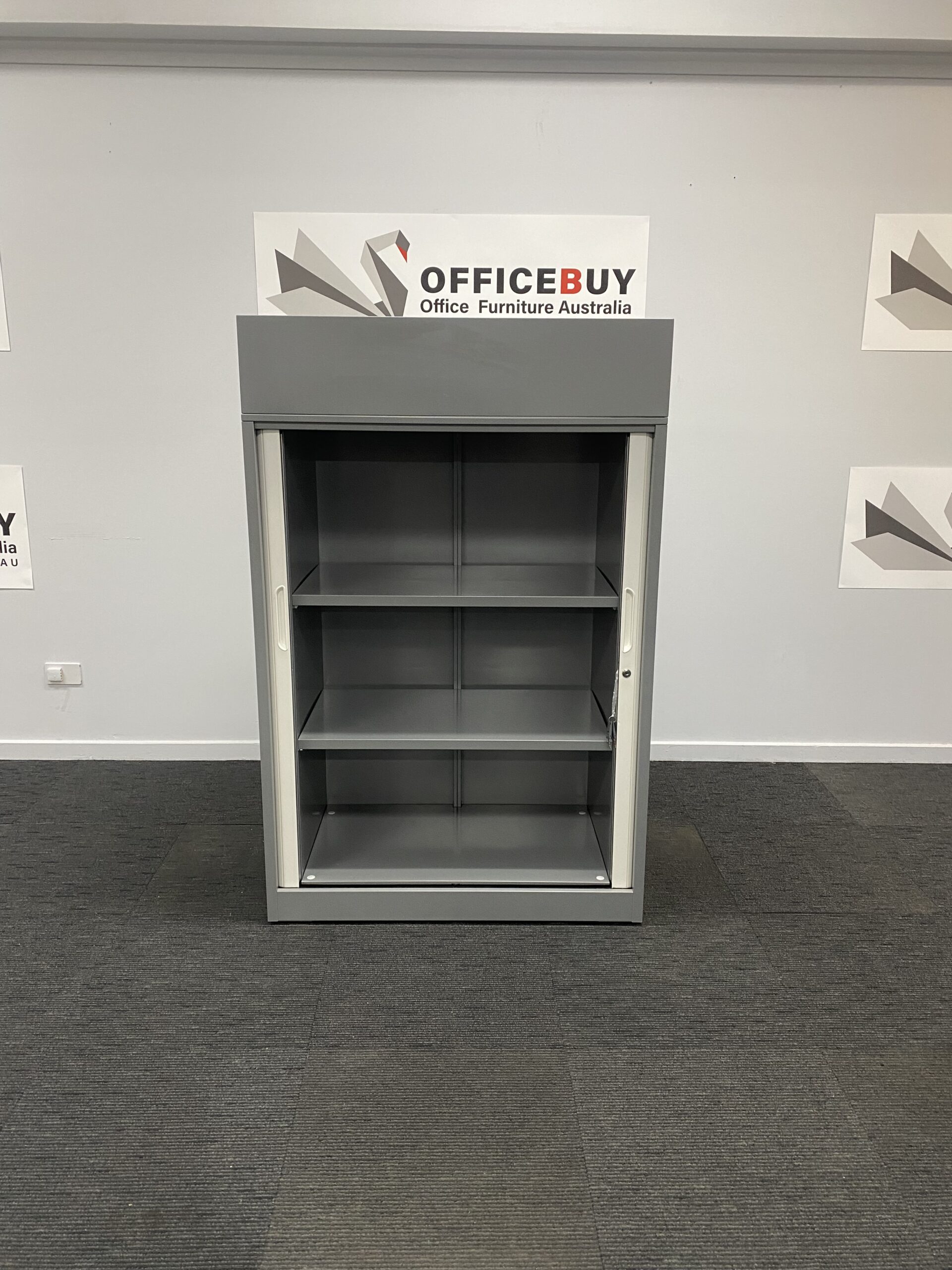 Second Hand Lockable Tambour with Planter Box OfficeBuy