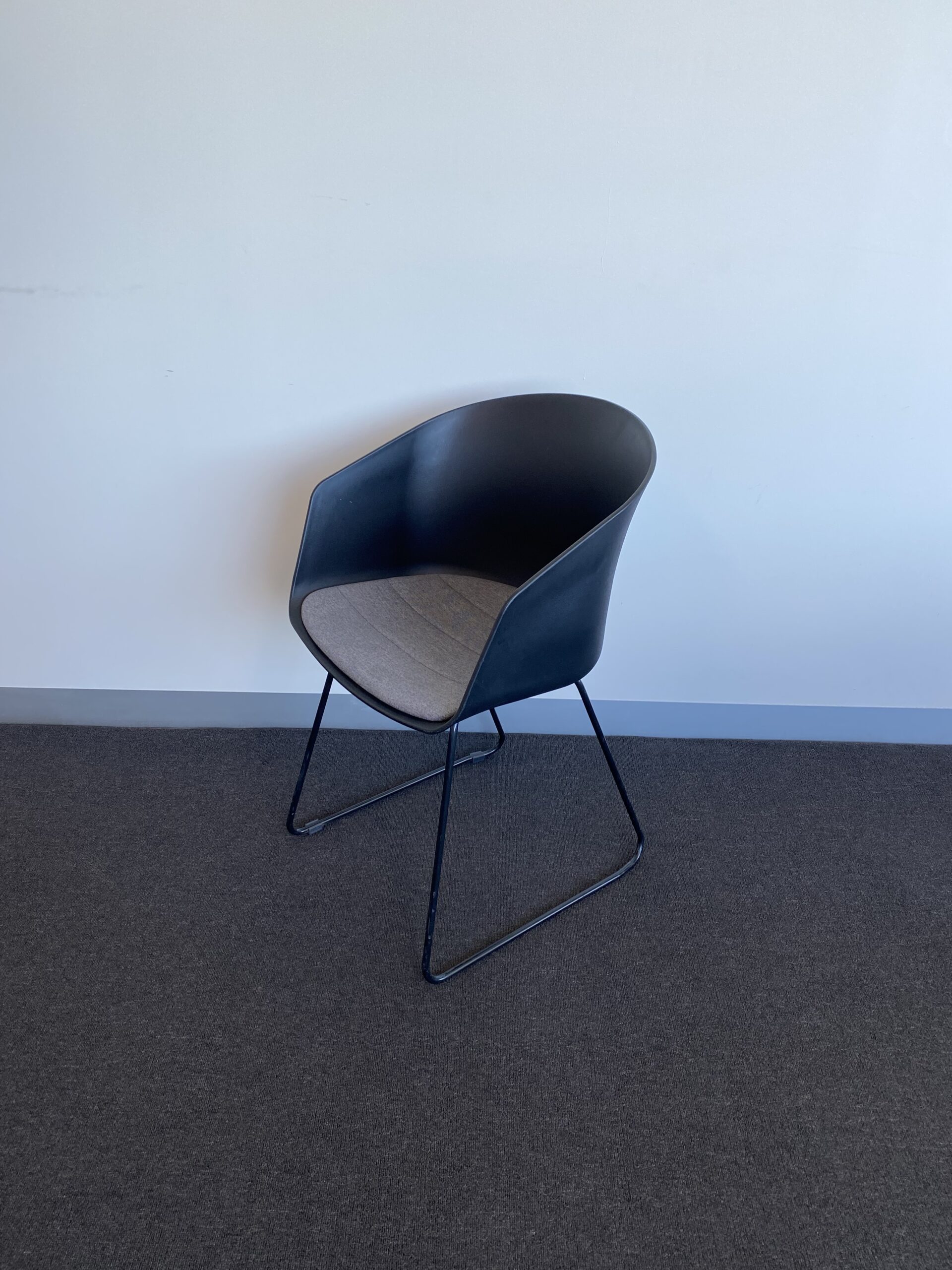 Second Hand Tub Chair/ArmchairBlack and Light Grey5 available OfficeBuy