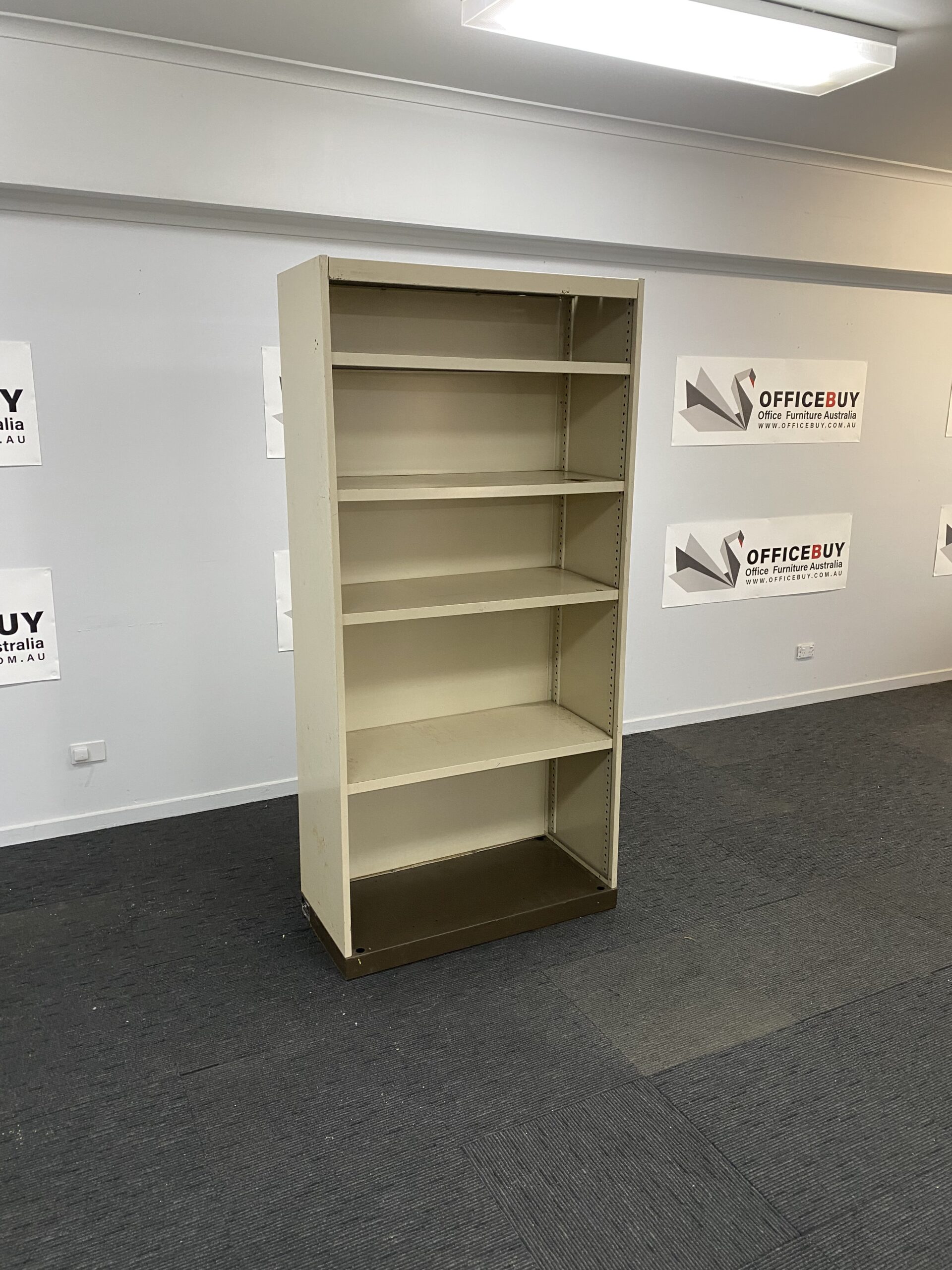 Second Hand BrownBuilt Steel Shelving BayBeige900mm wide3 available