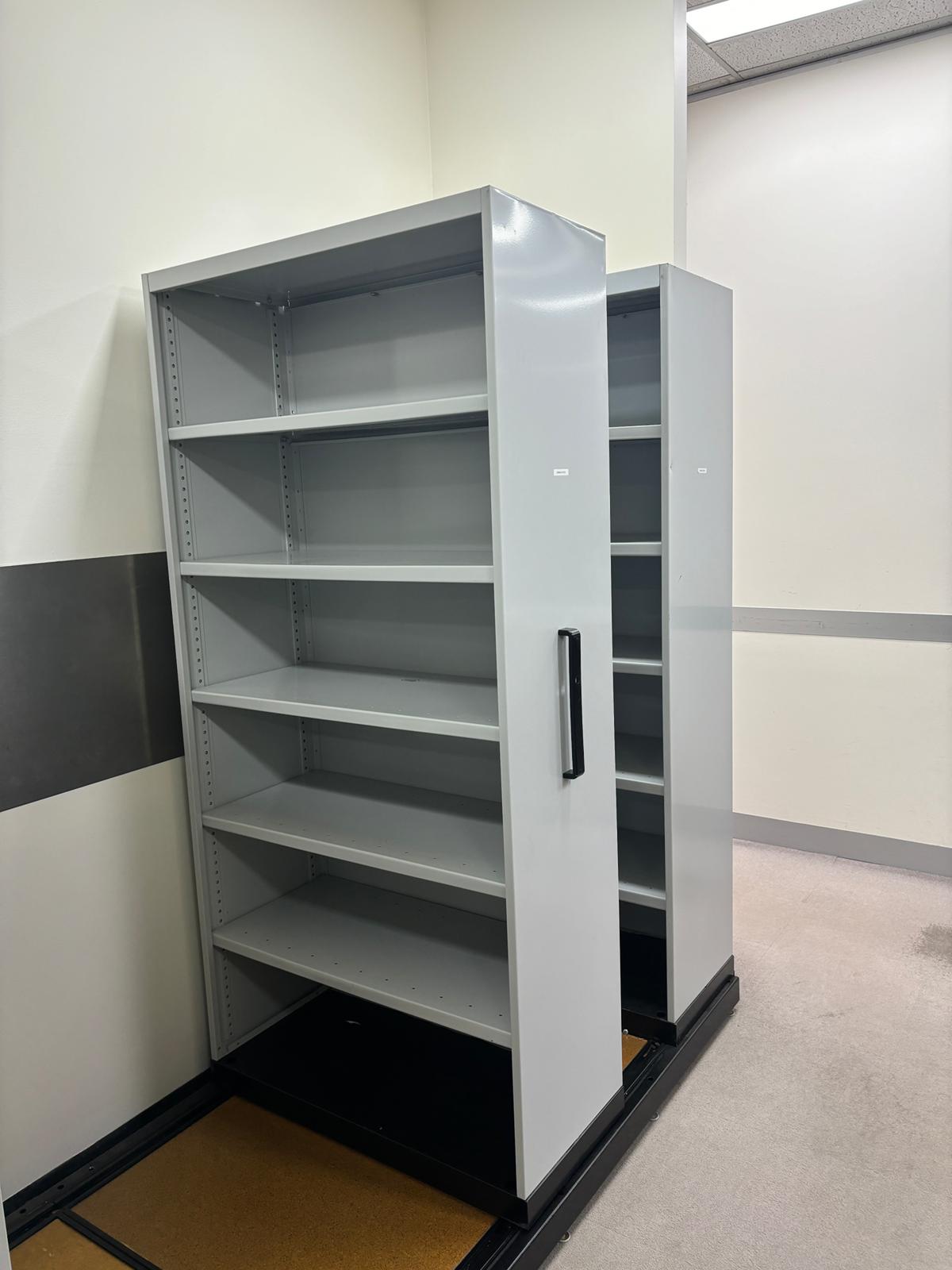 Second Hand 15bay Brownbuilt CompactusLight Grey900mm wide x 2030mm
