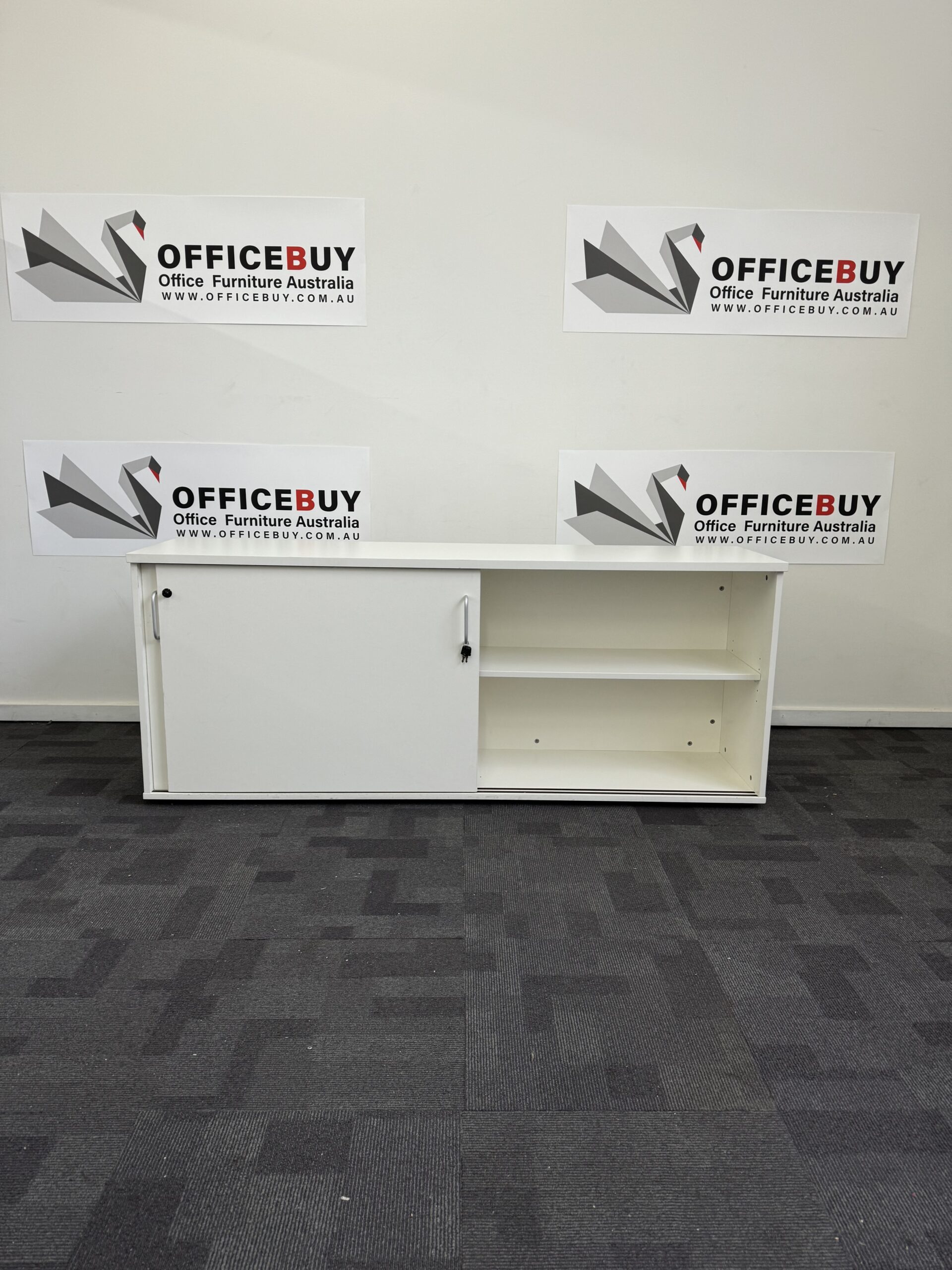 Second Hand Lockable Sliding Door Credenzawhite1800mm2 available